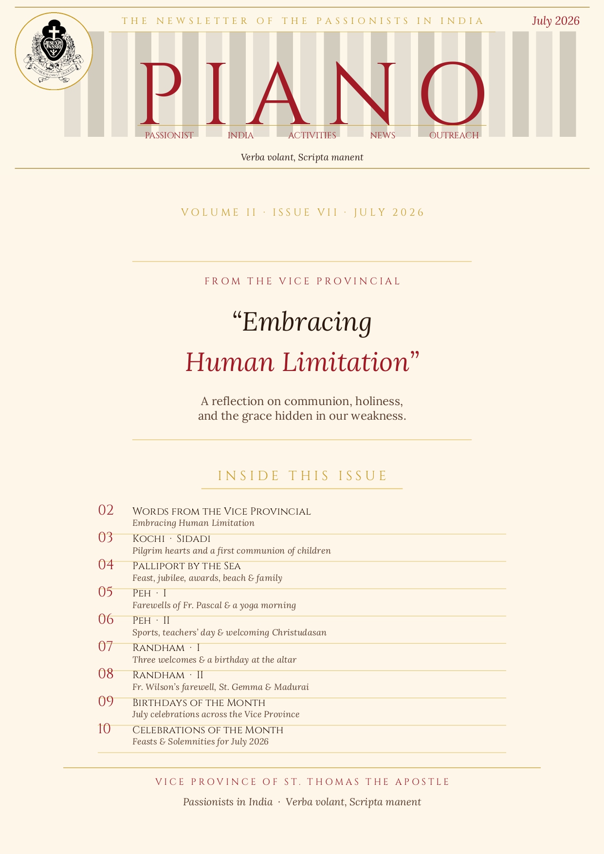 PIANO Newsletter 1